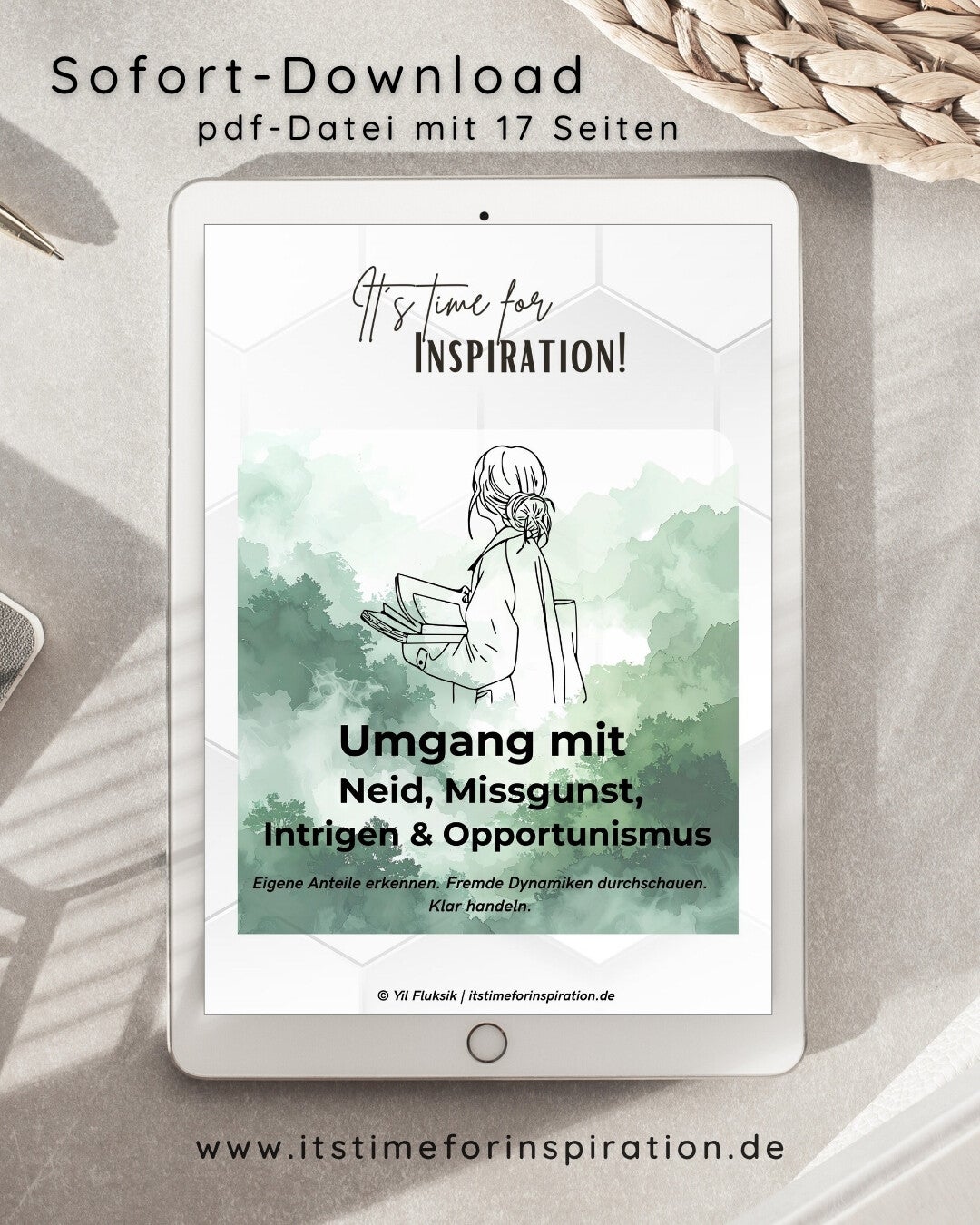 Umgang mit Neid, Missgunst, Intrigen & Opportunismus | Booklet & Arbeitsblatt | 17 Seiten erstellt von Yil Fluksik, Autorin | pdf, Sofort-Download