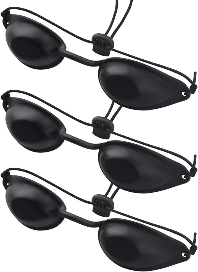 Ledoo UV Schutzbrille,3Pcs Solarium Brille,UV Augen Schutzbrille,Sonnenstudio Augenschutz,Zuverlässigen Infrarot Solarium Schutzbrille für Lasertherapie, IPL-Haarentfernung, UV-Schutz  Bester Schutz für die Augen: Dieses UV Augenschutzbrille schützt Ihre 