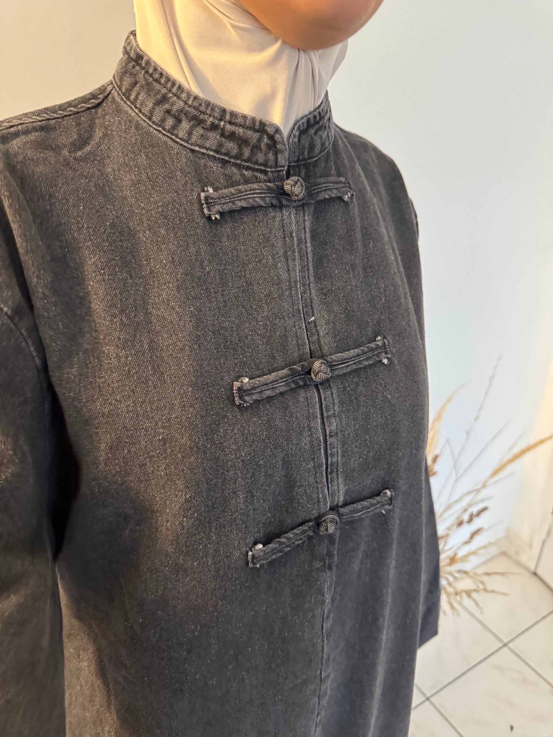 Robe longue en jean