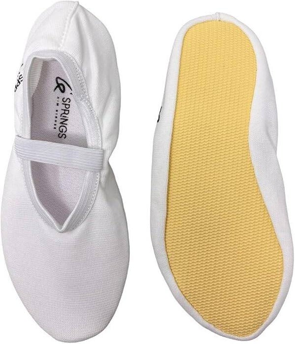 **New** Springs Gymnastic Trampoline Shoes - Thicker, Extra Cushioned Sole - White