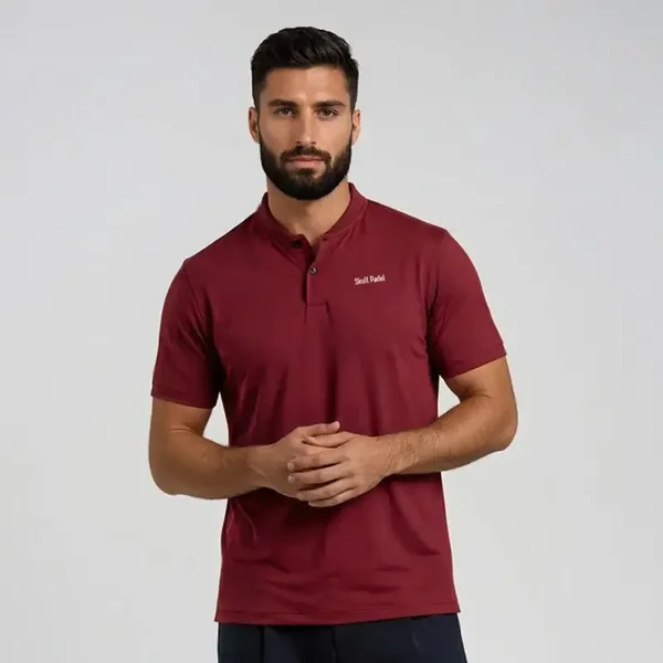 SKULL PADEL SHIRT - DARK RED POLO (Gr. XXL)
