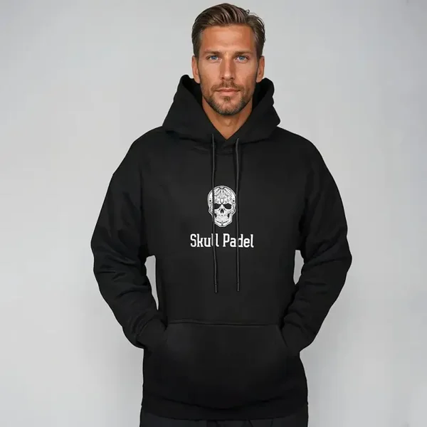 SKULL PADEL HOODIE - BLACK & WHITE