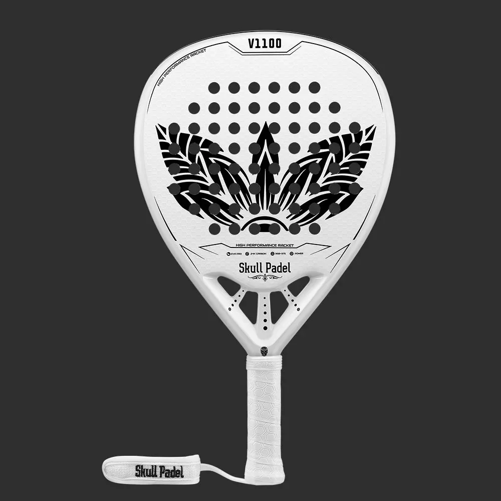 SKULL PADEL V1100 - WHITE LEAF 24K