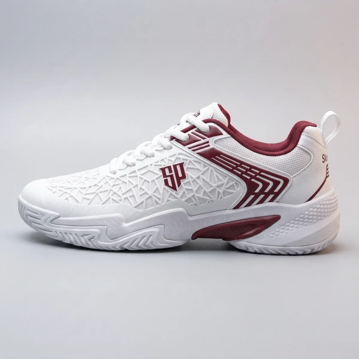 SKULL PADEL SHOES - WHITE DARK RED