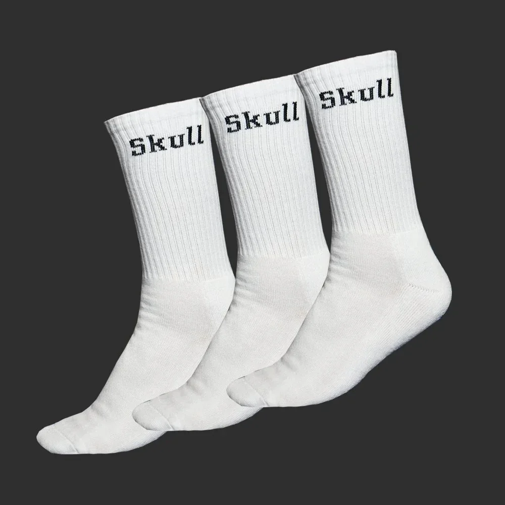 SKULL PADEL WHITE SOCKS (3 Pack)