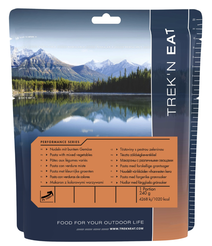 Pasta met groenten - Trek'n Eat - 5 jaar