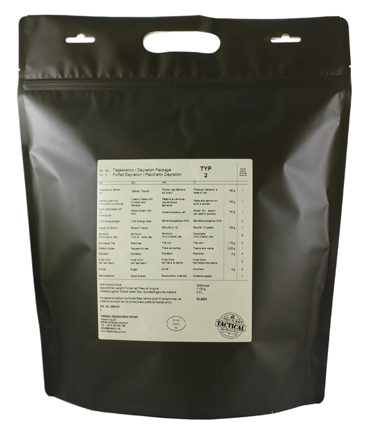 Day Ration Pack Typ 2 - 1 dag voorziening - Trek'n Eat - 5 jaar