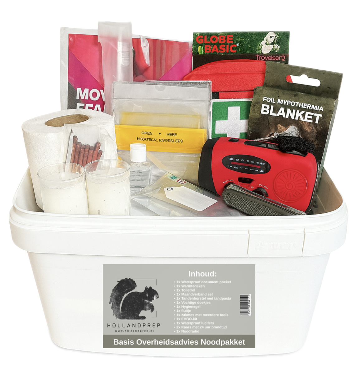 Basis overheidsadvies Noodpakket - Hollandprep