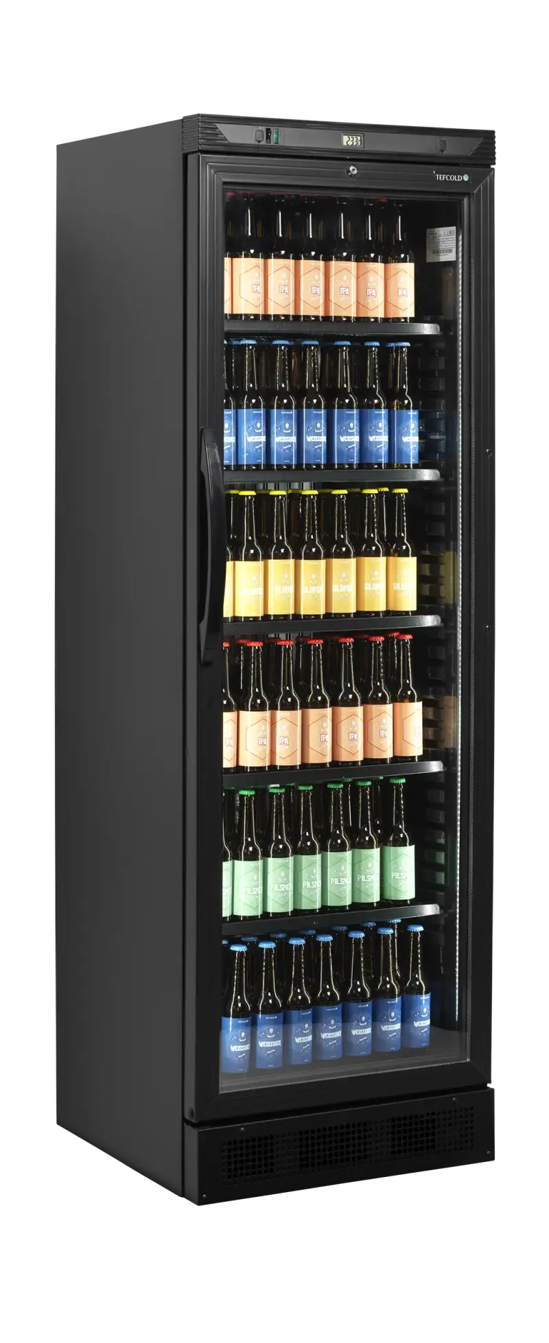 Zwarte flessenkoeler CEV425 BLACK Tefcold