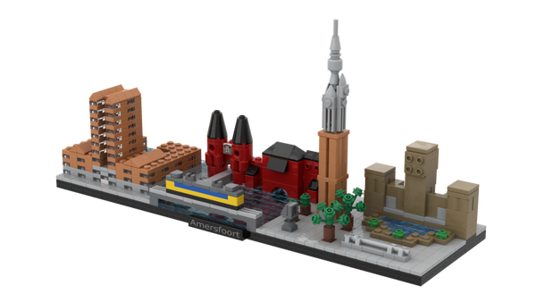 Skyline van Amersfoort in 843 steentjes. AFHALEN 27 OKT 19.00-20.30 ANSFRIDUSKERK