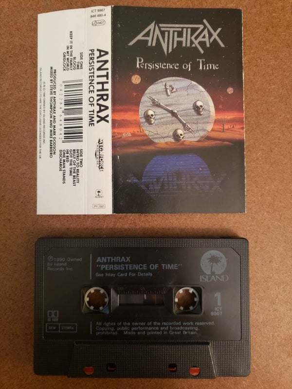 ANTHRAX - Persistence Of Time Black Cassette
