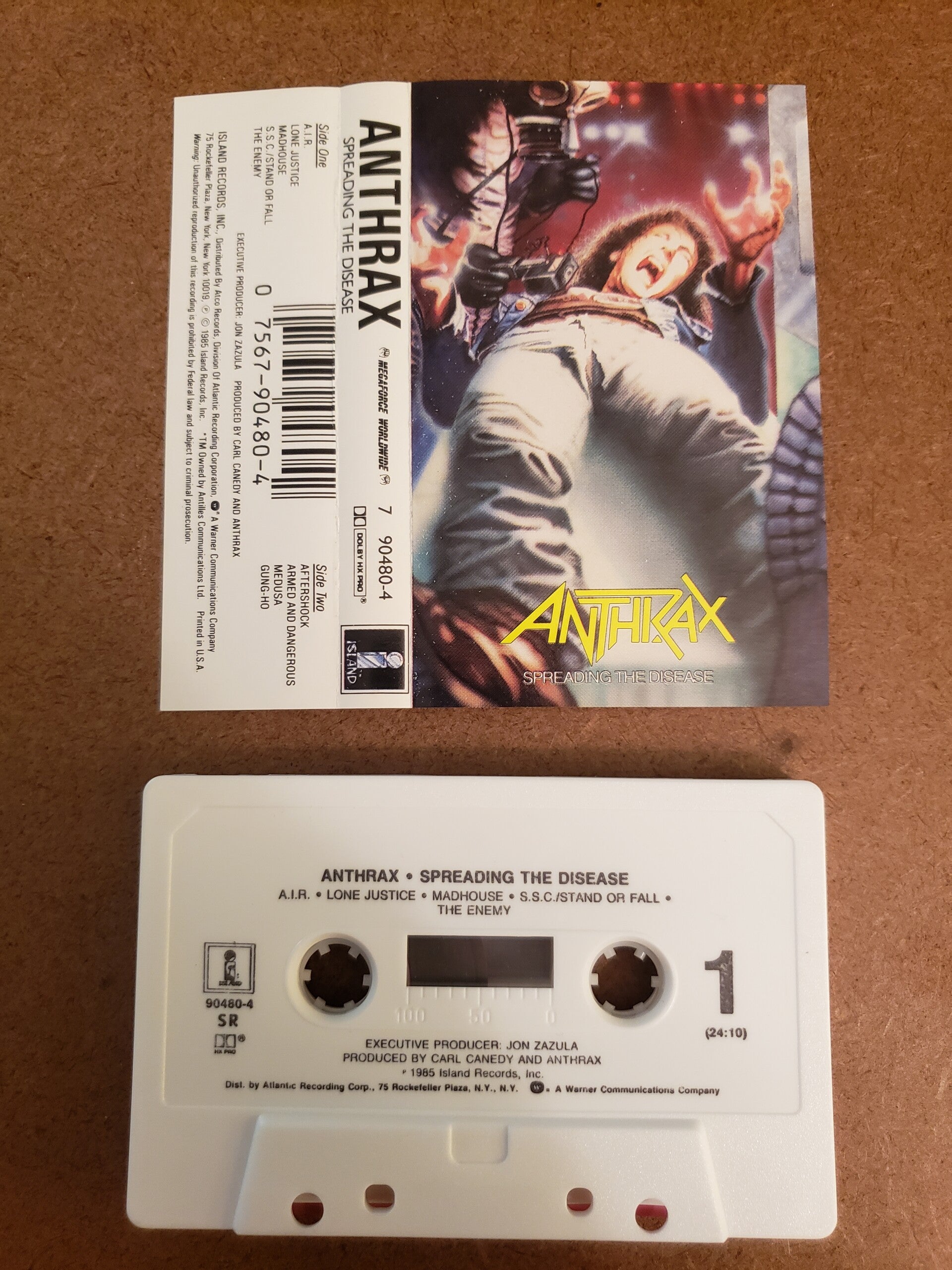 ANTHRAX - Spreading The Disease White Cassette