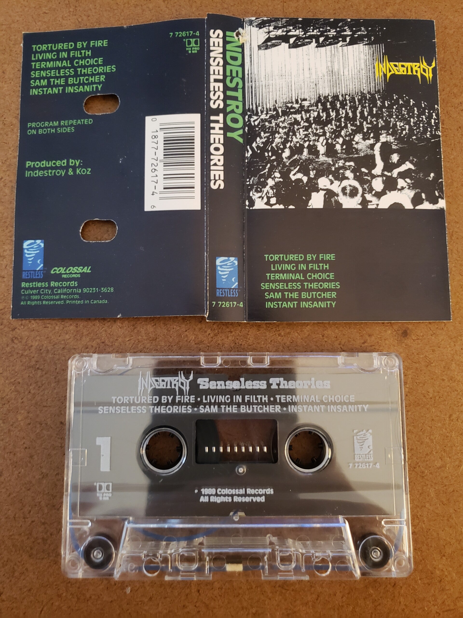 INDESTROY - Senseless Theories Cassette(cut out, rare)
