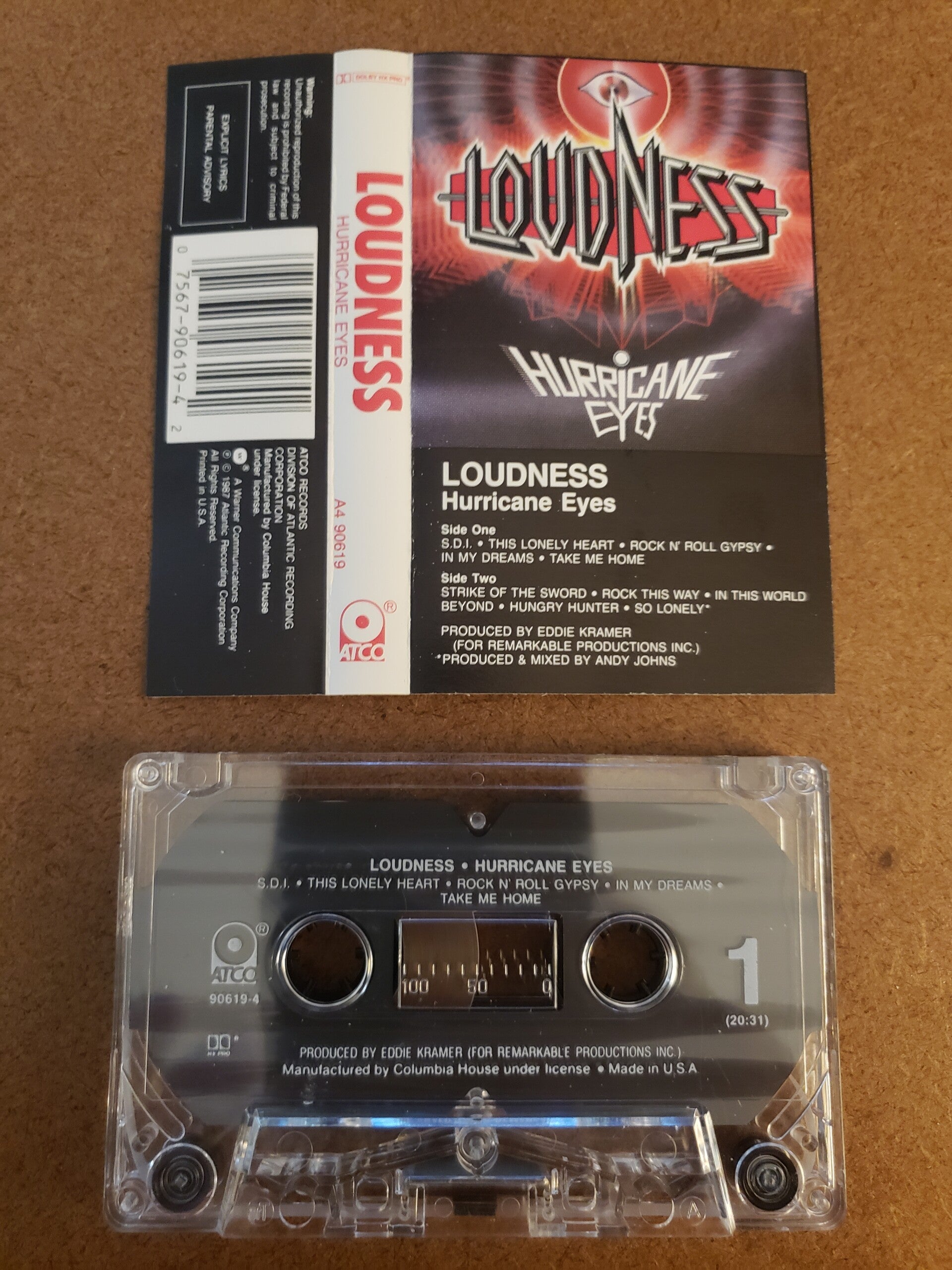 LOUDNESS - Hurricane eyes Cassette