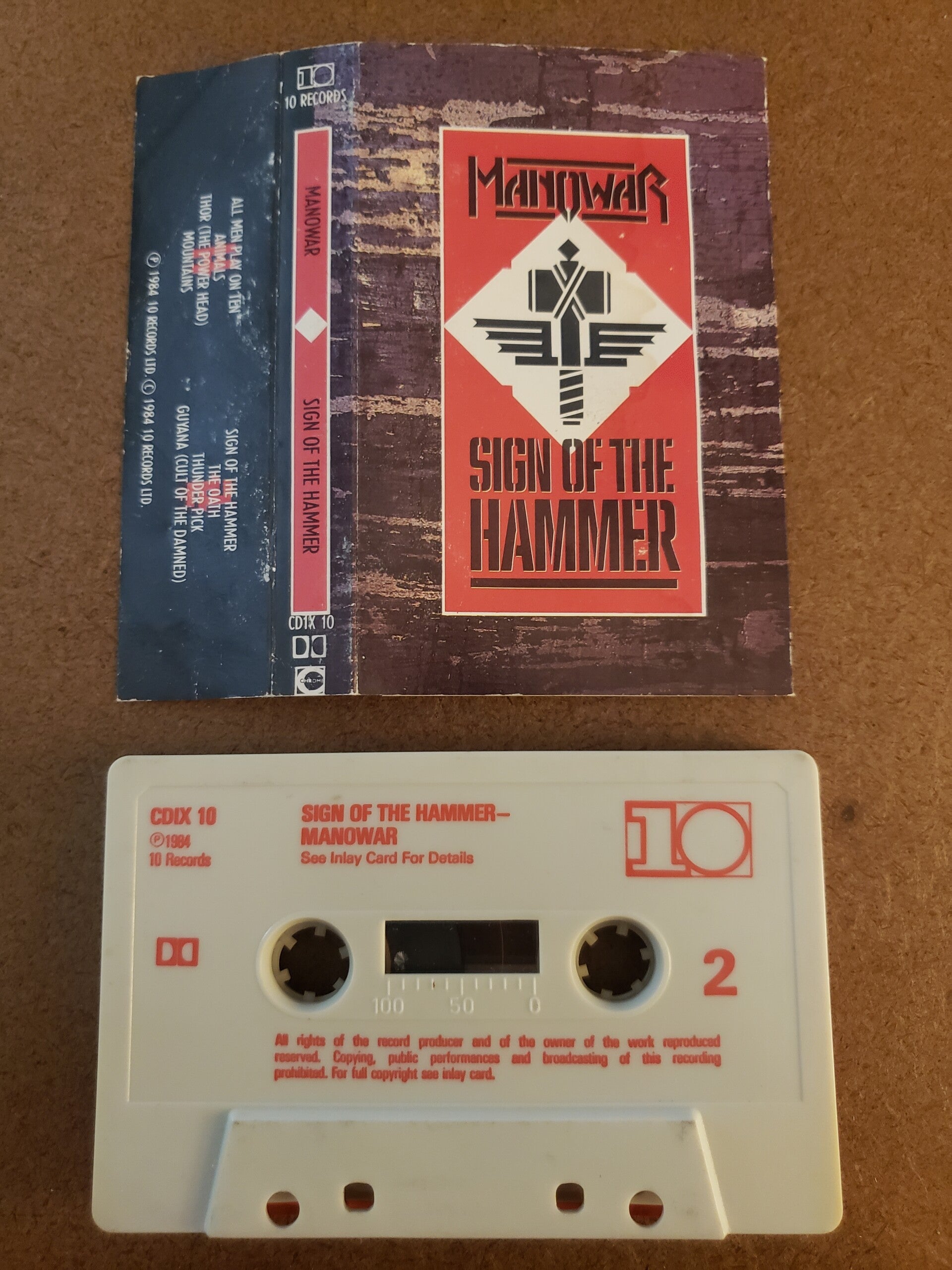 MANOWAR - Sign Of The Hammer White Cassette