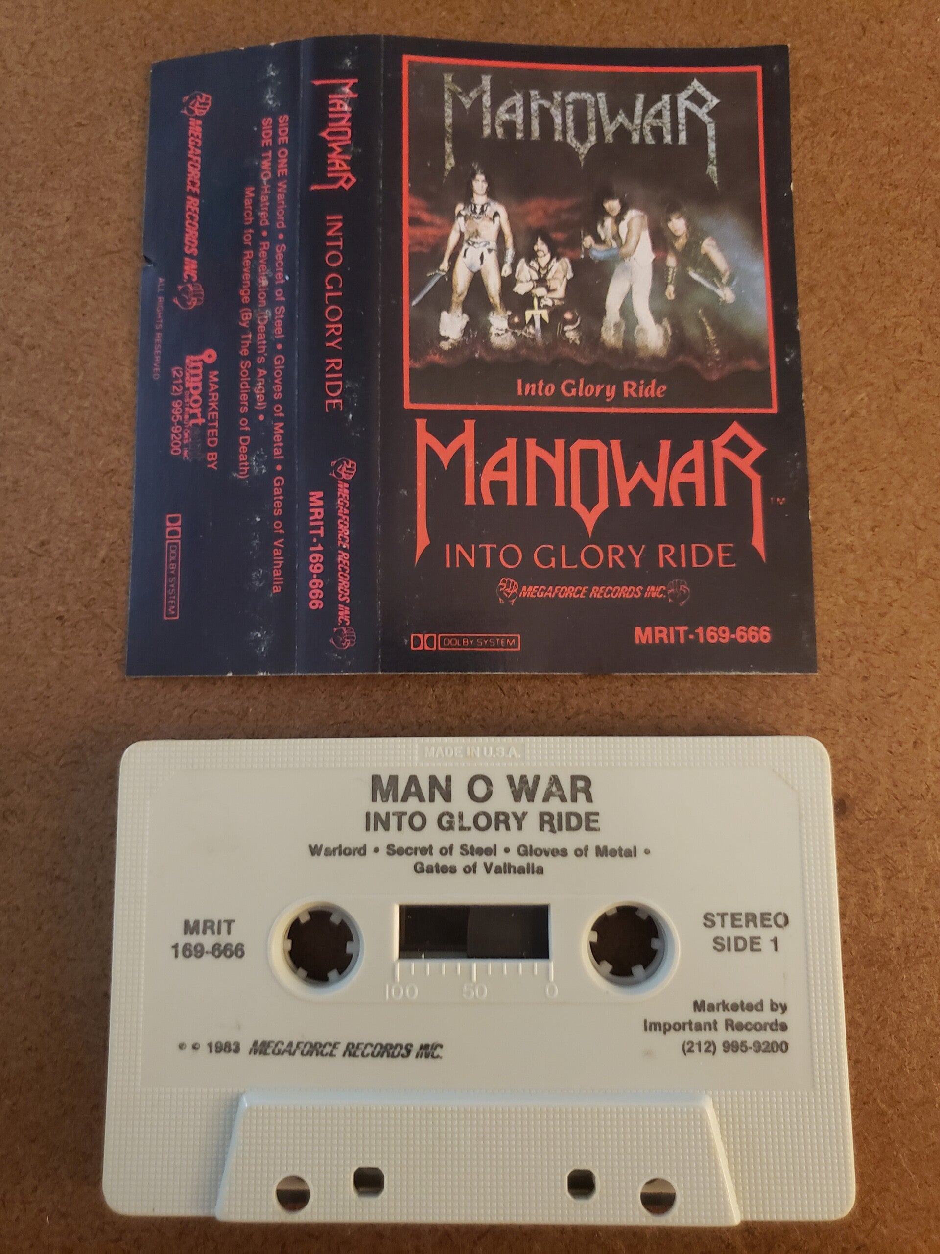 MANOWAR - Into Glory Ride White Cassette