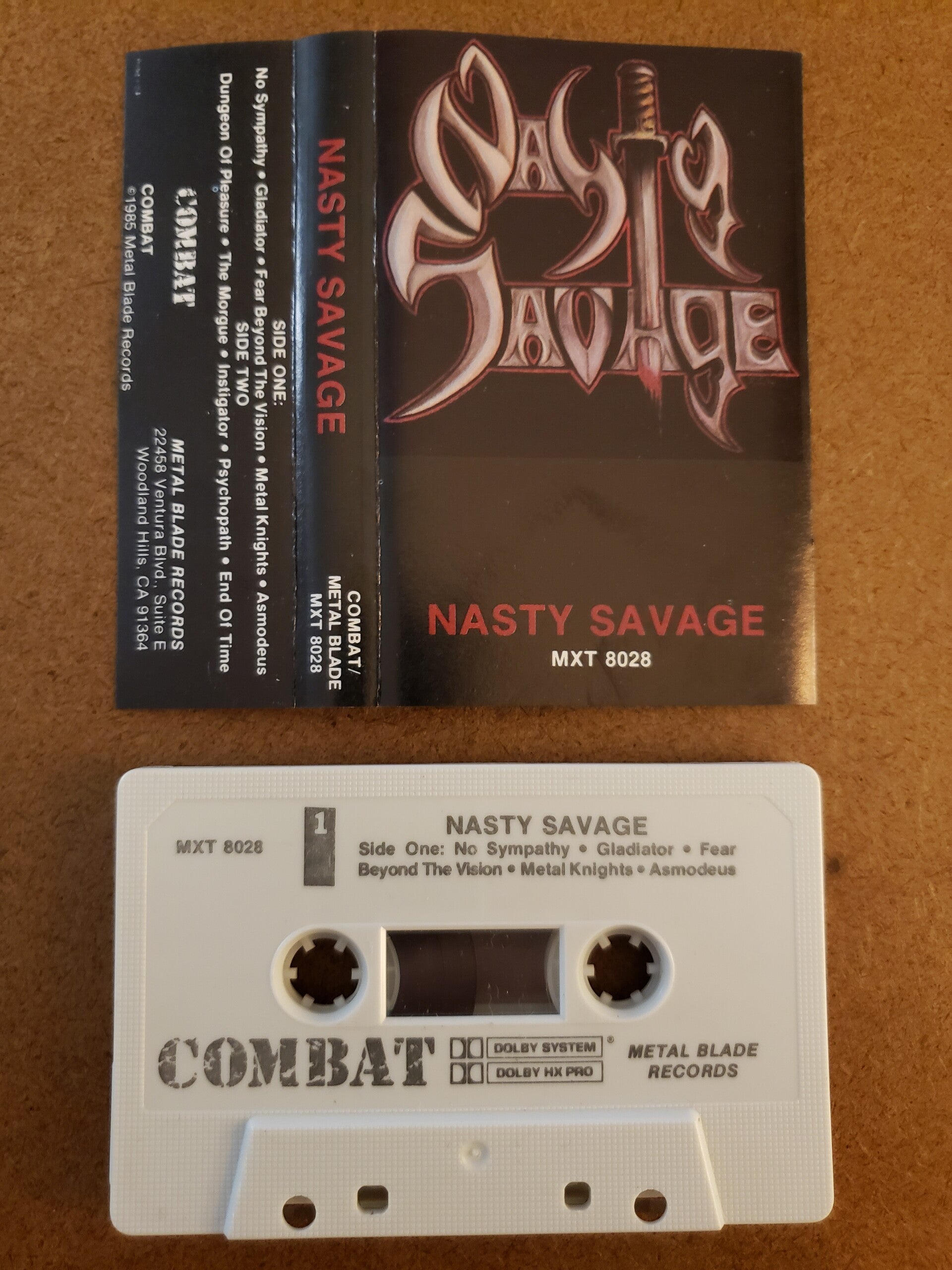 NASTY SAVAGE - Self Titled White Cassette