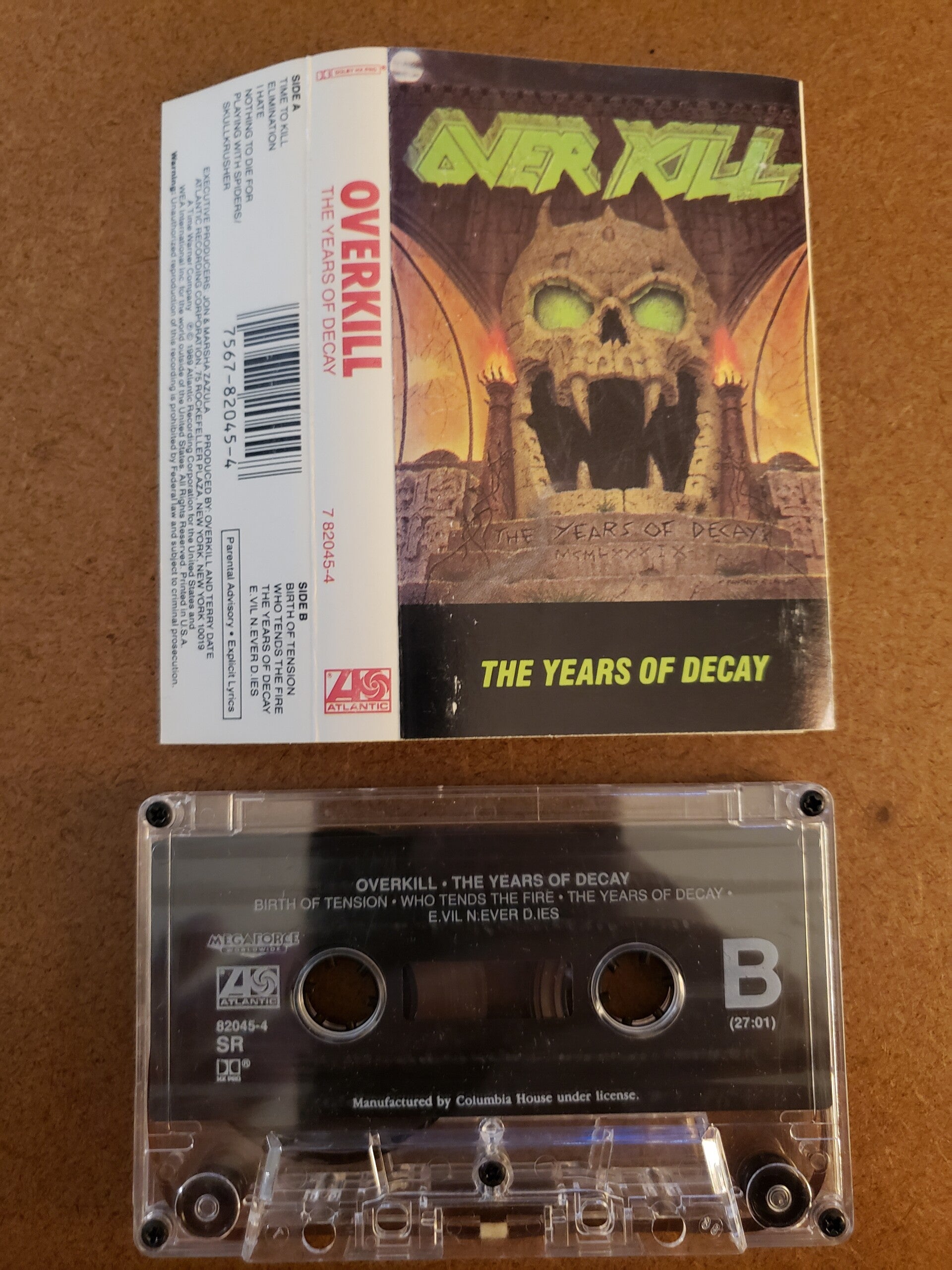 OVERKILL - The Years Of Decay Cassette