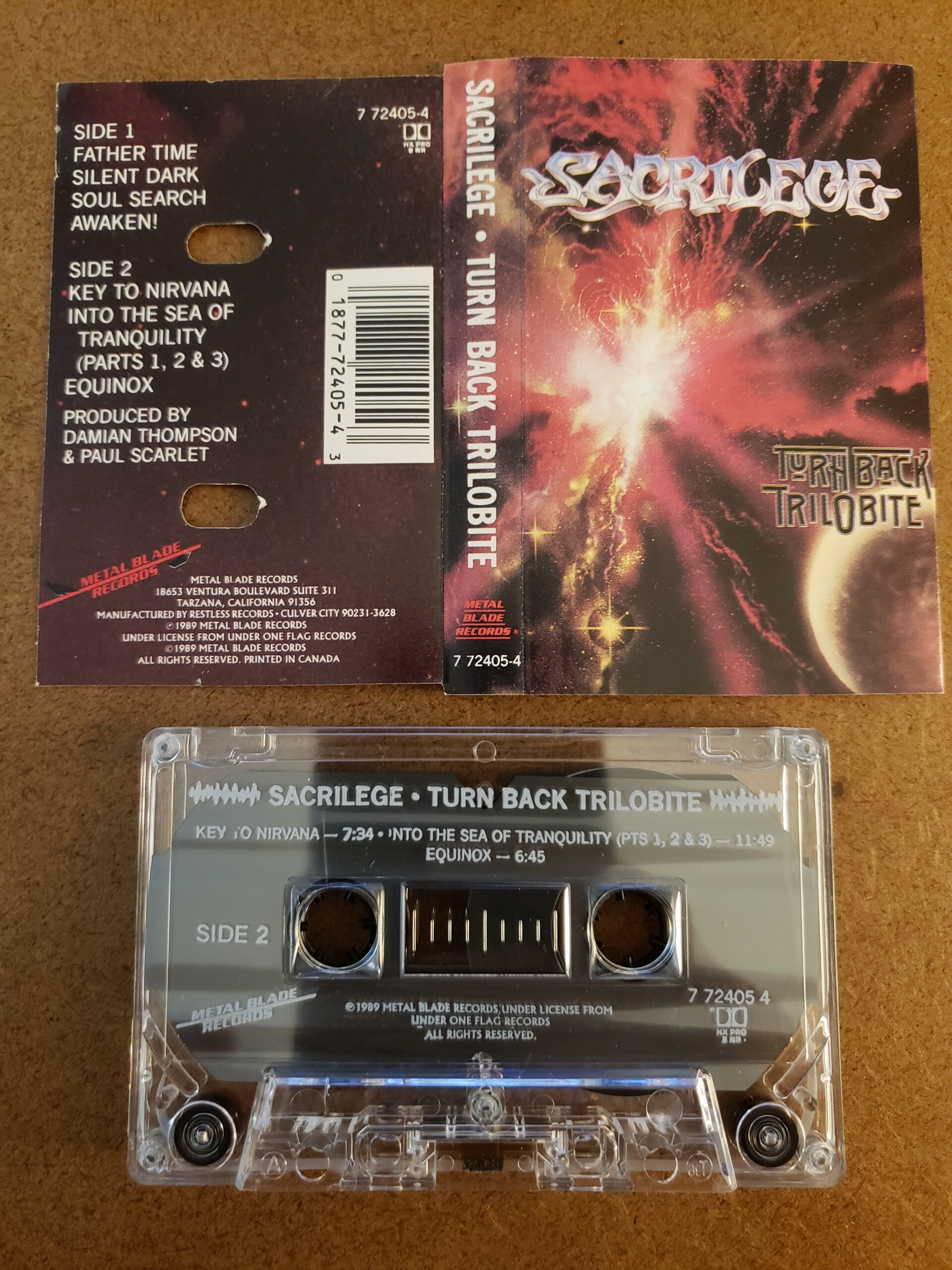 SACRILEGE - Turn Back Trilobite Cassette