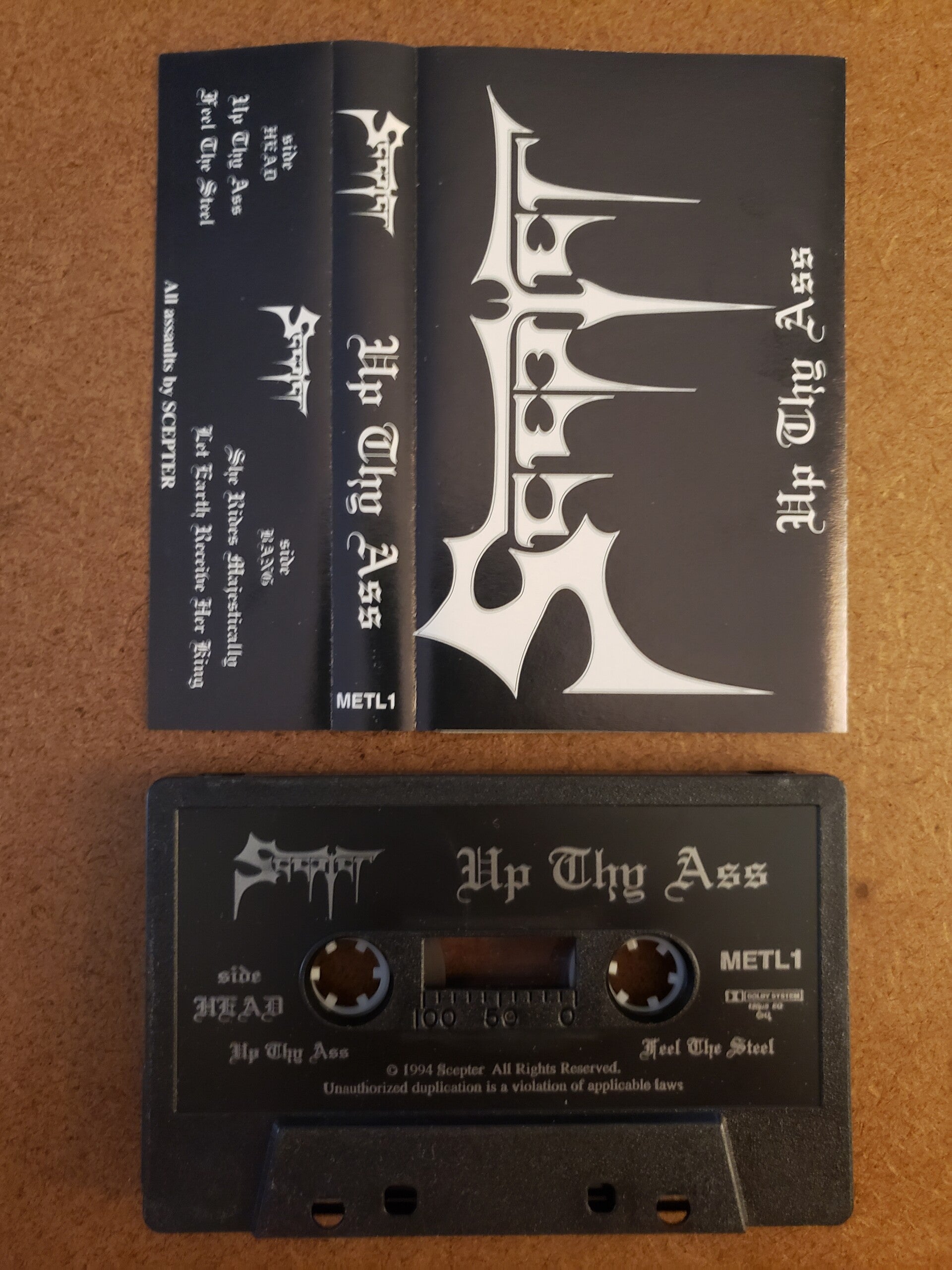 SCEPTER - Up Thy Ass Black Cassette