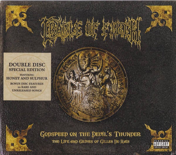 CRADLE OF FILTH - Godspeed on the Devil's Thunder: The Life and Crimes of Gilles de Rais. Special edition, Gatefold sleeve 2 CD