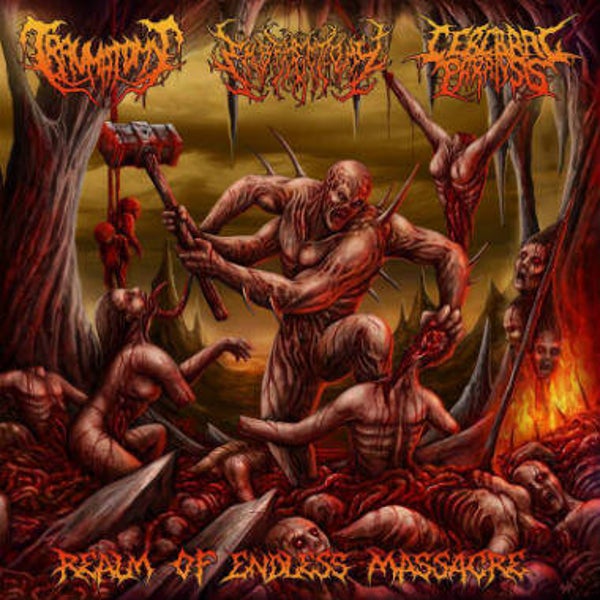 TRAUMATOMY/EMBRYECTOMY/CEREBRAL PARALYSIS - Realm Of Endless Massacre 3 Way Split CD