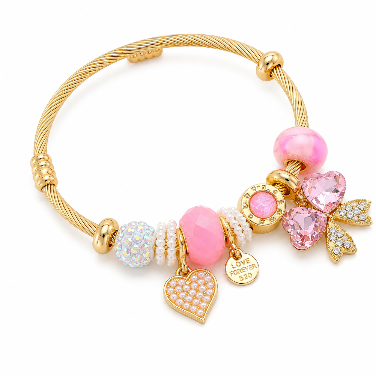 Armband roze hangers