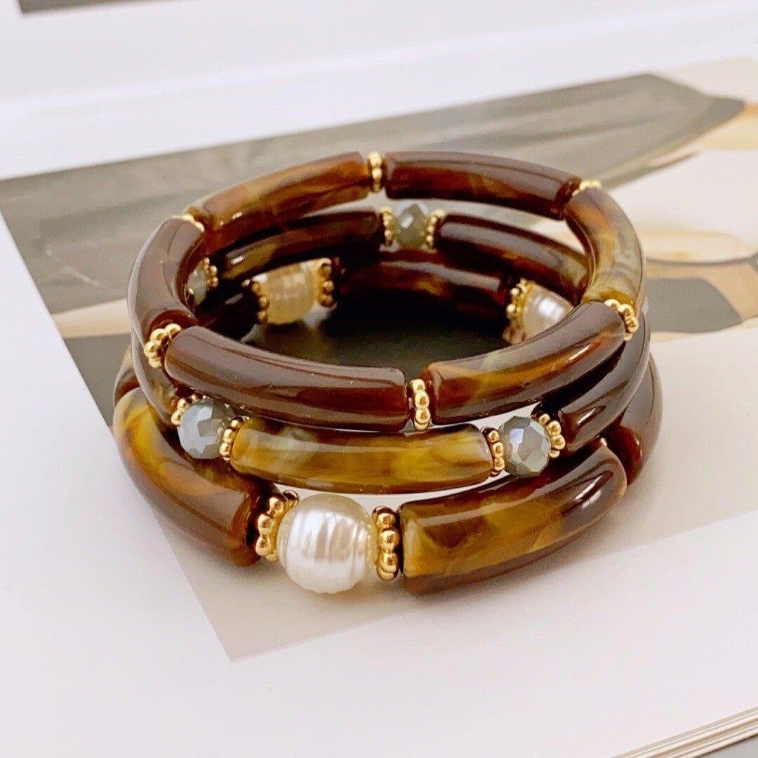 Set armbanden bruin