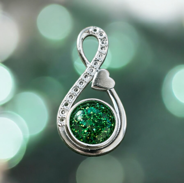 Zilveren oneindigheidshanger – vulbaar steentje met herinnering