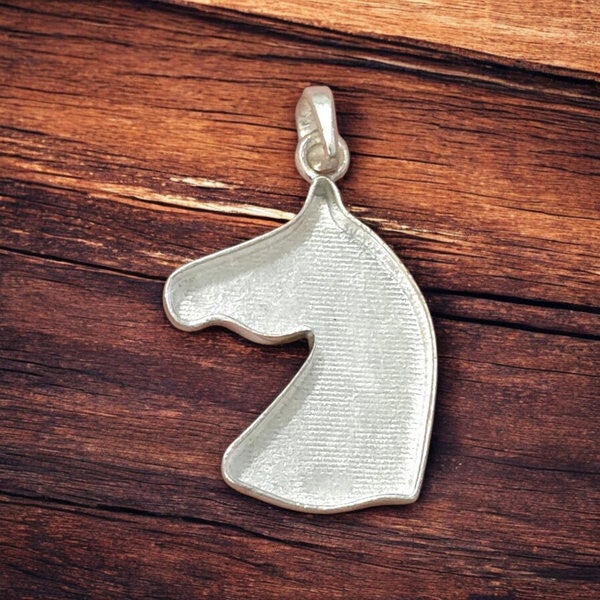 Paardenhoofd herinneringshanger zilver – vulbaar met haar, as of zand
