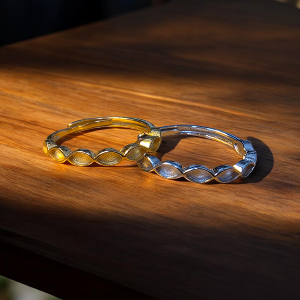 Zilveren moedemelk ring met ovale moedermelksteentjes