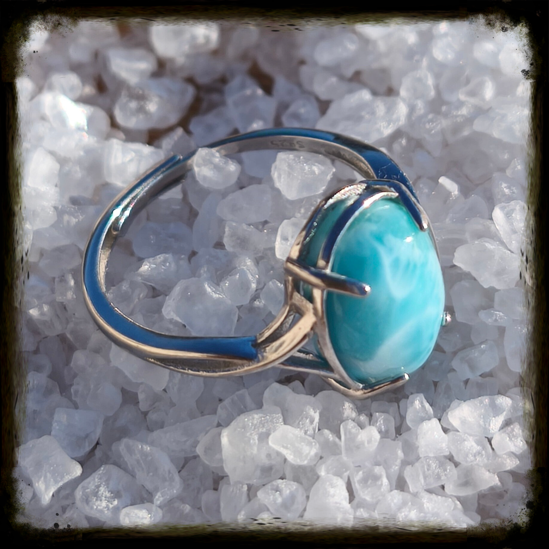 Bague argent 925 larimar
