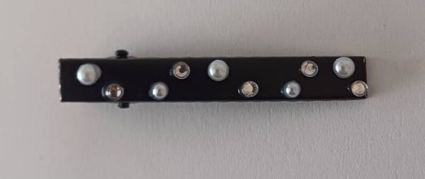 Haarspange glitzer weiss