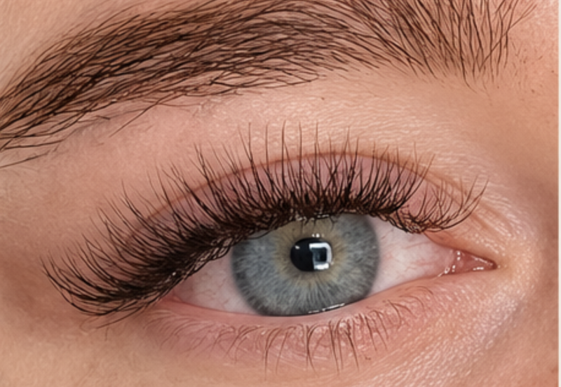 Hybrid lash extensions in Albir