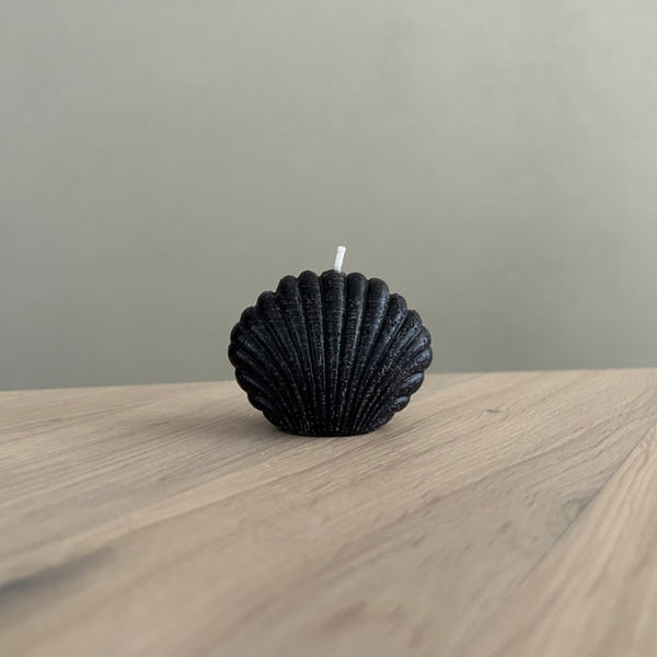 Kaars Shell zwart