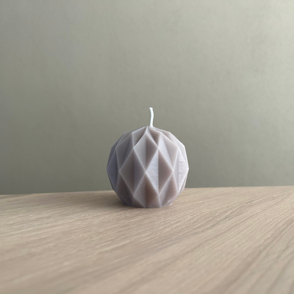 Kaars Luna lichtgrijs