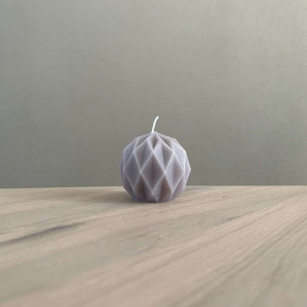 Kaars Luna lichtgrijs