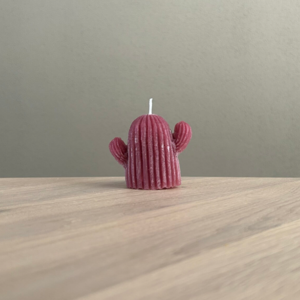 Kaars Cactus donker roze