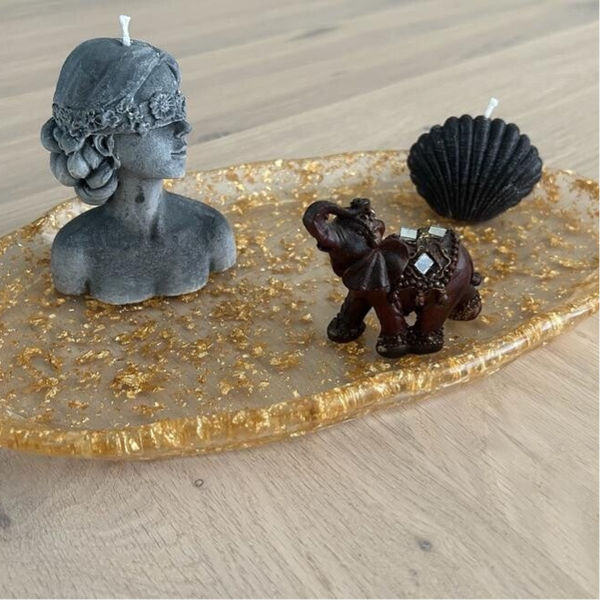 Decoratie/ kaarsen plateau