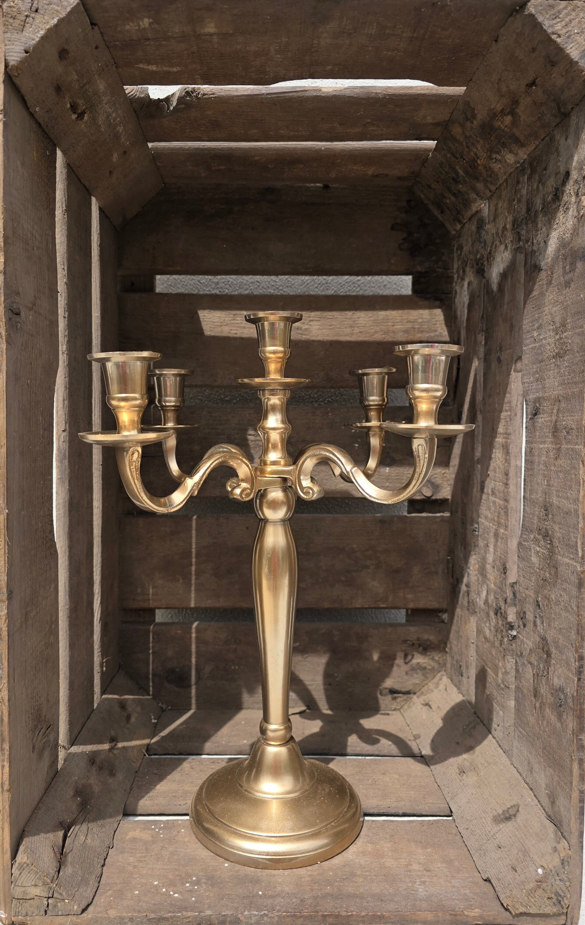 5 Arm kandelaar goud