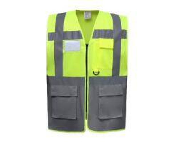 Multifunctionele vest met hoge zichtbaarheid - bedrukt naar wens