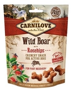 Carnilove crunchy snack Everzwijn/rozenbottel