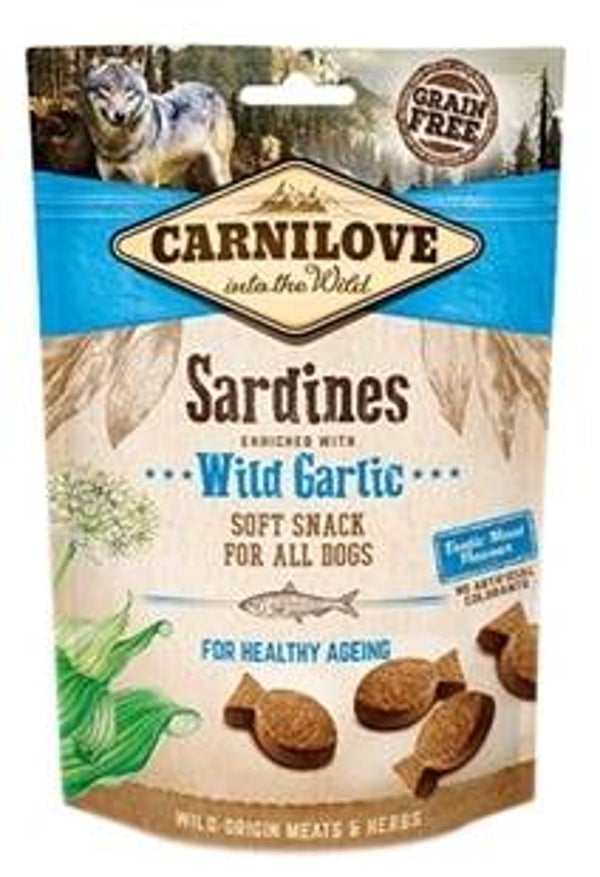 Carnilove soft snack Sardines/Wilde knoflook