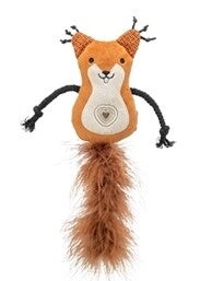 Trixie eekhoorn pluche met veerstaart met Catnip