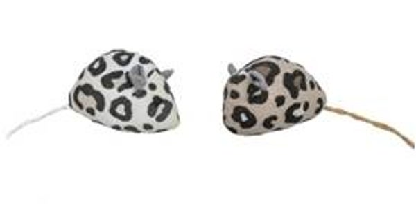 Trixie pluche muizen Panterprint Catnip