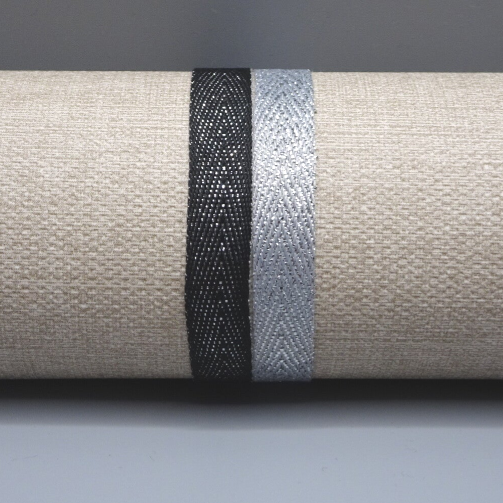 Bracelet Bragg - 2 Rangs - Noir / Argent