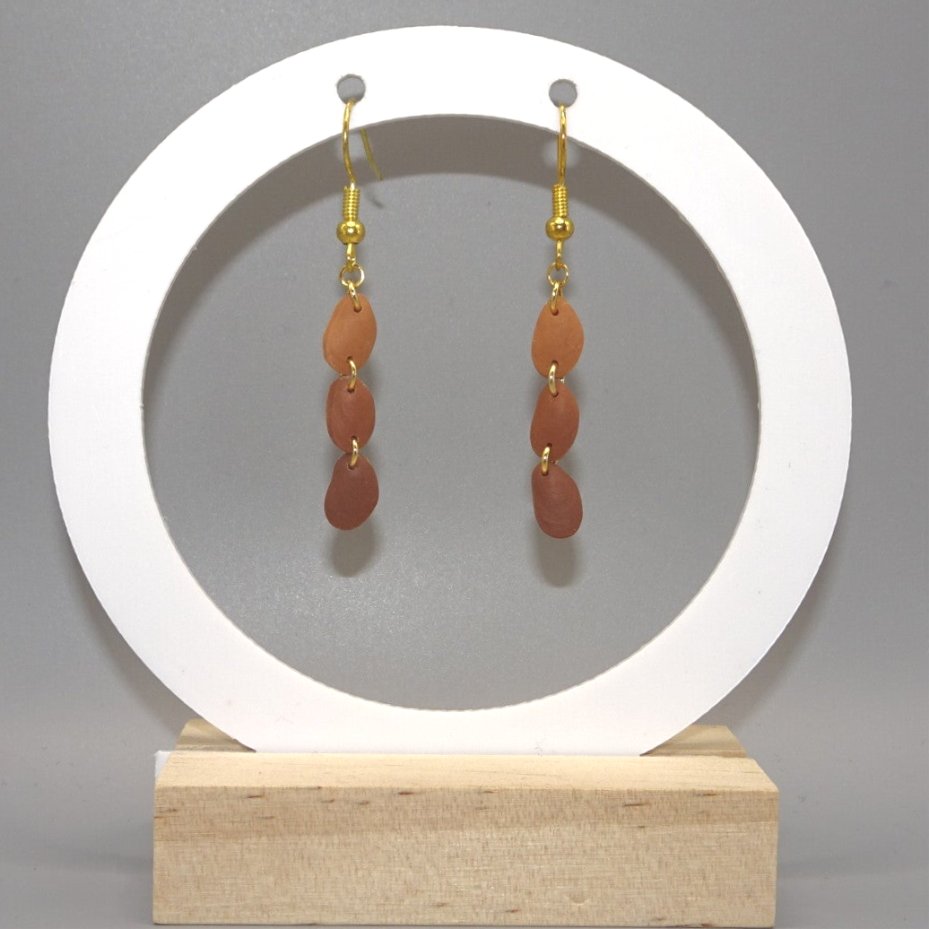 Boucles d'oreilles Maresclé - Marron