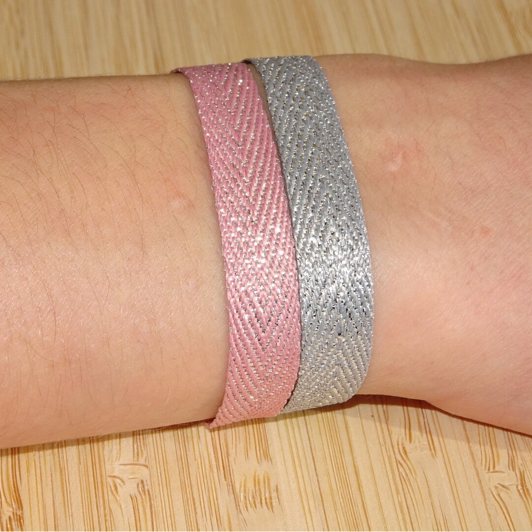 Bracelet Bragg - 2 Rangs - Rose / Argent