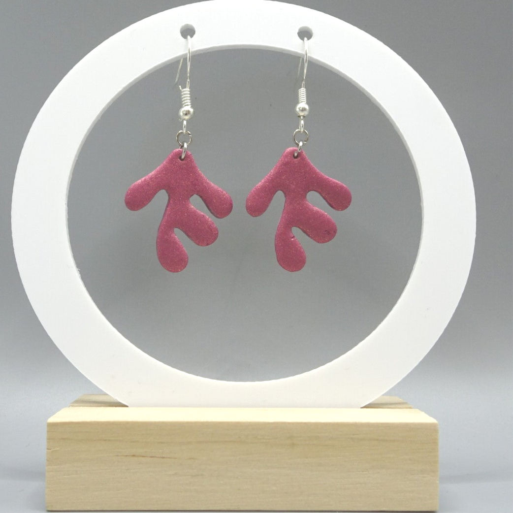 Boucles d'oreilles Matira - Rose foncé