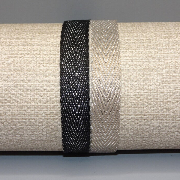 Bracelet Bragg - 2 Rangs - Noir / Beige